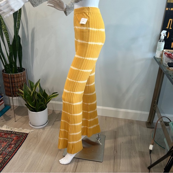 NWT Sandro Yellow Tye-Dye  Rib Pant - Picture 6 of 15